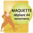 Maquette depliants format A4 ouvert 1 ou 2 plis recto verso