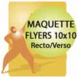 Maquette flyers format 10x10 cm recto verso
